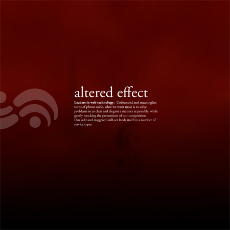 altered effect website concept