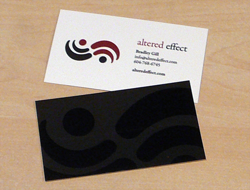 the Altered Effect businesscard the Altered Effect businesscard